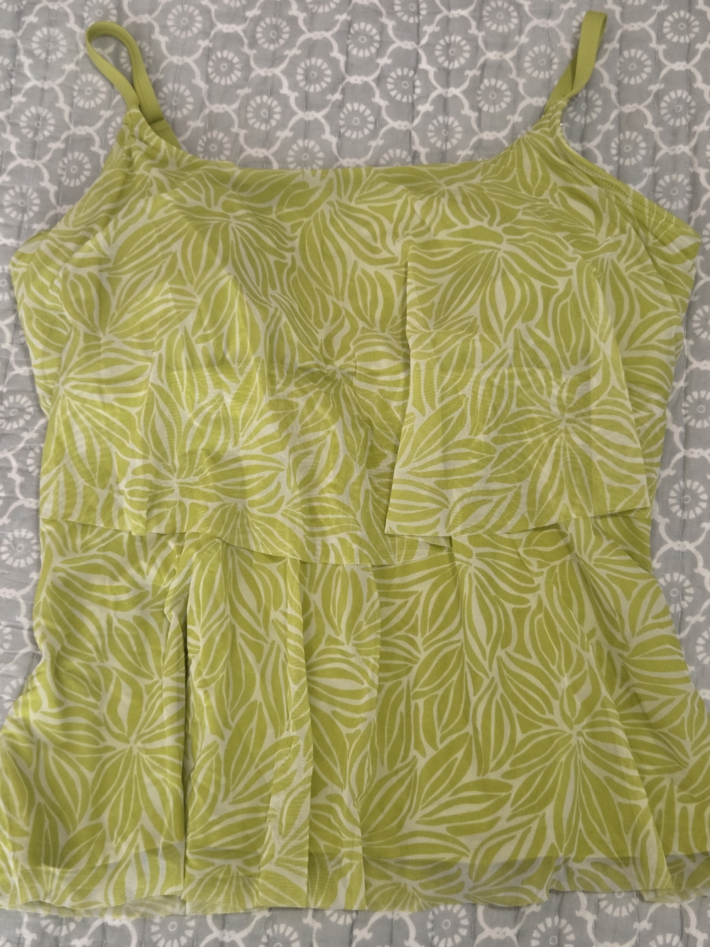 Lands' End Chlorine Resistant Mesh Tiered Tankini